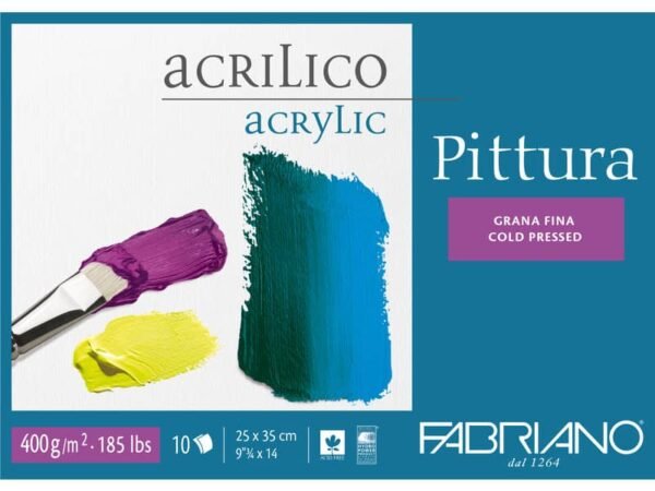Blocco collato Fabriano Pittura grana fine 400 g 25x35 cm - 40002535