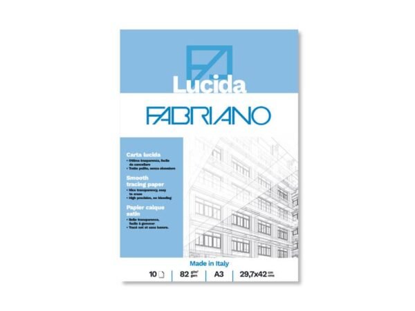 Blocco carta lucida Fabriano 10 fogli - 82 g formato A3 - 19100661