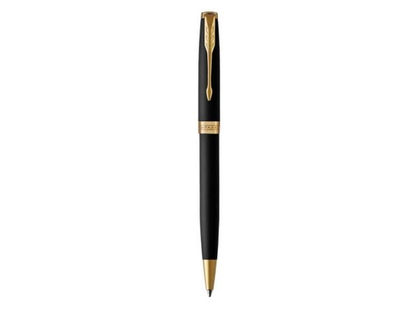 Penna a sfera Parker Sonnet punta M inchiostro nero Parker Matte Black GT 1931519