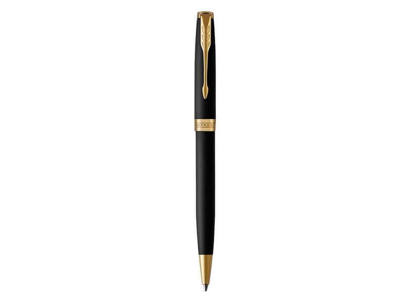 Penna a sfera Parker Sonnet punta M inchiostro nero Parker Matte Black GT 1931519
