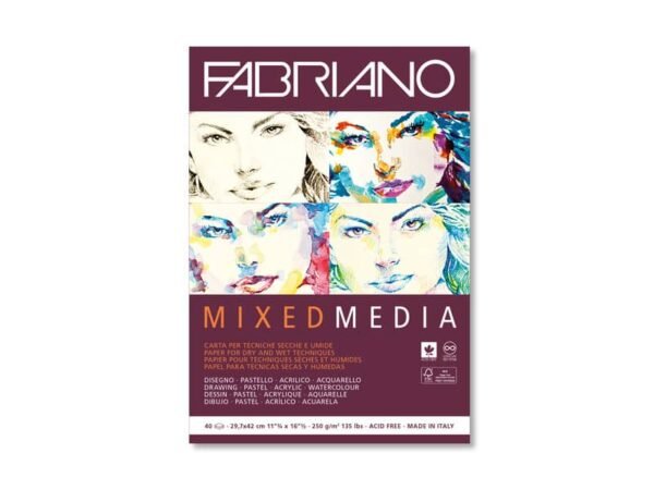 Blocco belle arti Fabiano mixed media 40 fogli A3 - 250 g - 19100382