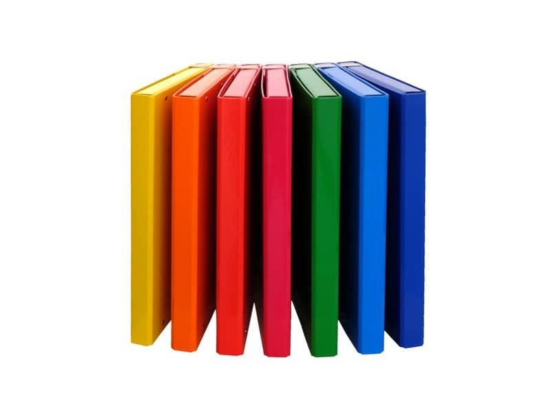 Cartella a tre lembi con elastico Cartotecnica del Garda 25×34,5 cm dorso 3 cm – 15 colori assortiti –