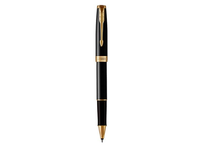 Penna roller Parker Sonnet punta F inchiostro nero Parker Black GT 1931496