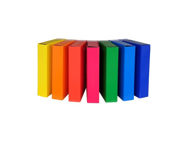 Cartella a tre lembi con elastico Cartotecnica del Garda 25×34,5 cm dorso 7 cm – 7 colori assortiti –