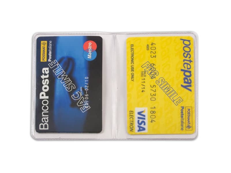 Portacard a due scomparti Alplast trasparente – conf. 50 pz – 890 – 6