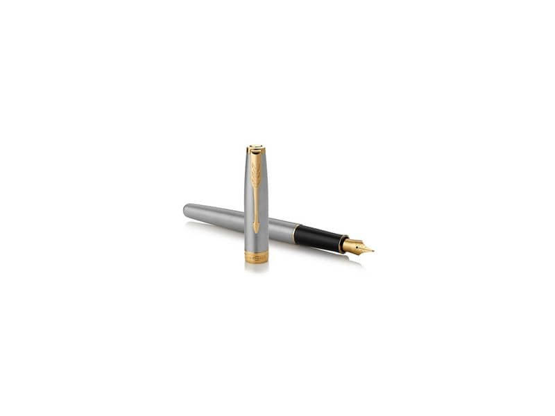 Penna stilografica Parker Sonnet Parker punta F inchiostro nero Parker Stainless Steel GT – 1931504