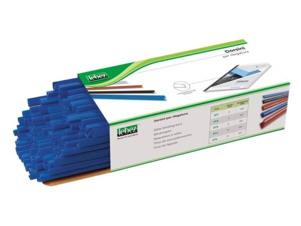 Dorsino in plastica tondo Lebez formato 10 mm - colore blu 874BL