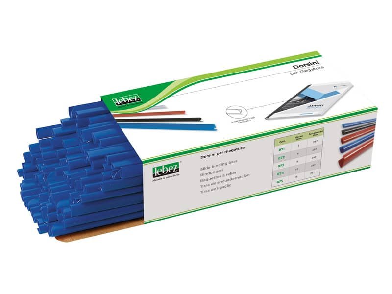 Dorsino in plastica tondo Lebez formato 10 mm – colore blu 874BL