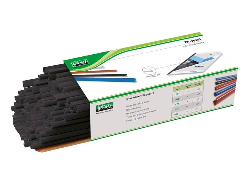 Dorsino in plastica tondo Lebez formato 4 mm – colore nero 871N
