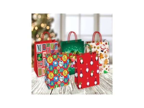 Borsa Shopper Florio Carta Christmas fantasie natalizie assortite - formato 36x12x41 - 73372
