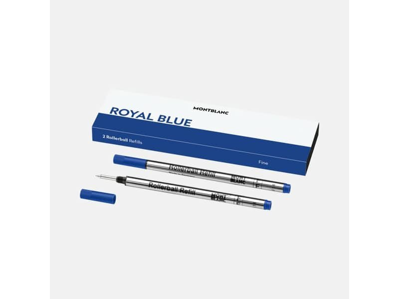Refill per penne roller Montblanc punta fine – blu conf. 2 pz – MB128232