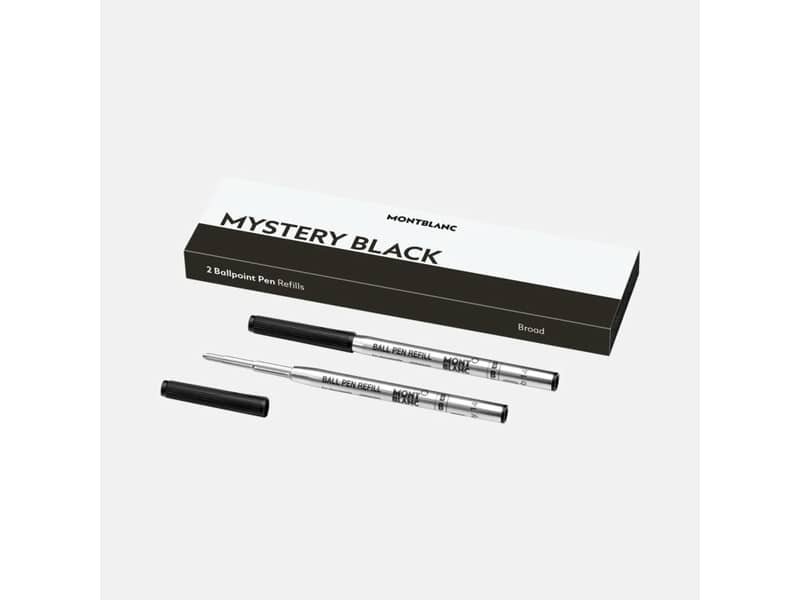 Refill per penne a sfera Montblanc punta broad – nero conf. 2 pz – MB128212
