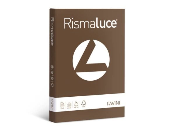 Carta colorata Favini Rismaluce colori forti 200 g/mý A4 - risma da 125 ff marrone - A67N104