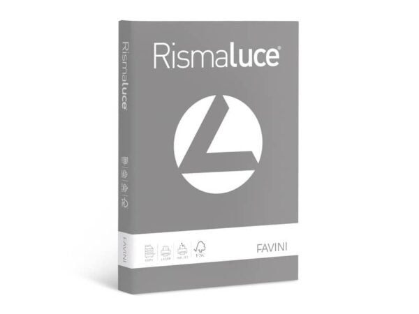 Carta colorata Favini Rismaluce colori forti 90 g/mý A4 - risma da 300 ff pietra - A665314
