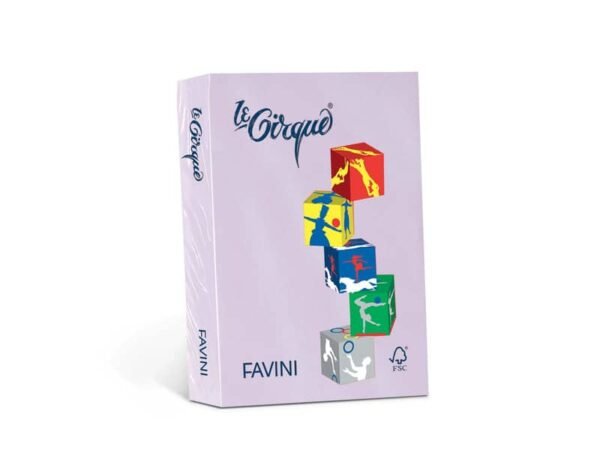 Carta colorata Favini Le Cirque A4 160 g/mý colori tenui - risma da 250 fogli lilla - A749304