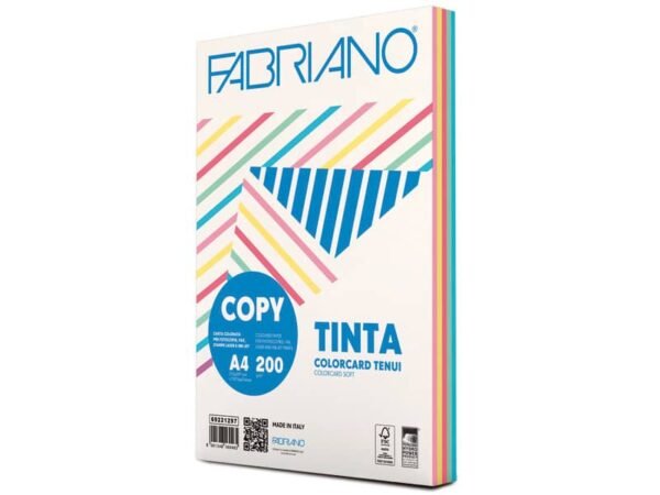 Carta colorata Copy Tinta 200 g Fabriano A4 - colori tenui - 69221297