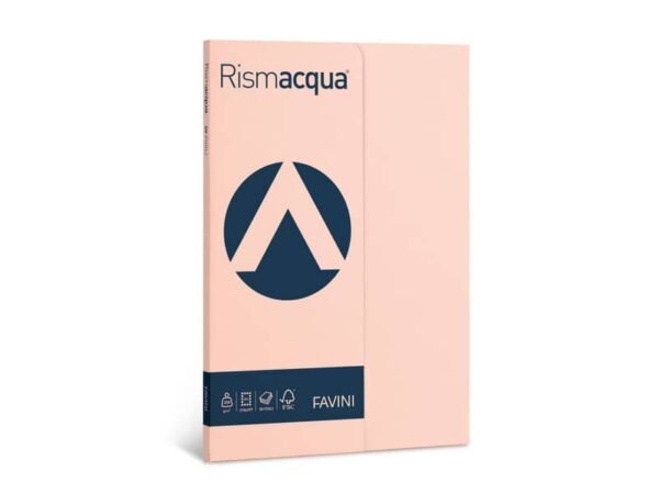 Carta colorata Favini Rismacqua colori tenui 90 g/mý A4 - risma da 300 fogli salmone - A665304