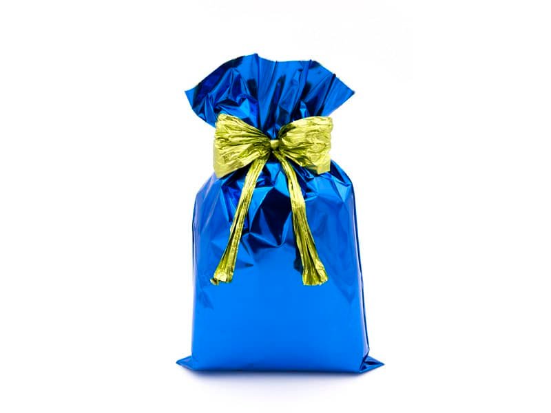 Buste regalo metallizzate Italpak – formato 15×25 cm – conf. 50 pz blu X007006152500