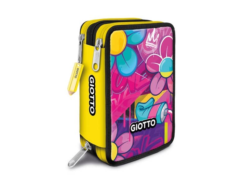 Astuccio Giotto collezione Young Street 3 Zip in 3 fantasie assortite – F953900