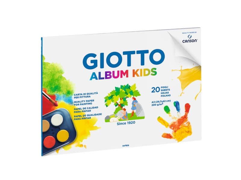 Album da disegno Giotto Album Kids 200 g conf. 5 pz – A3 – 20 fogli F580500