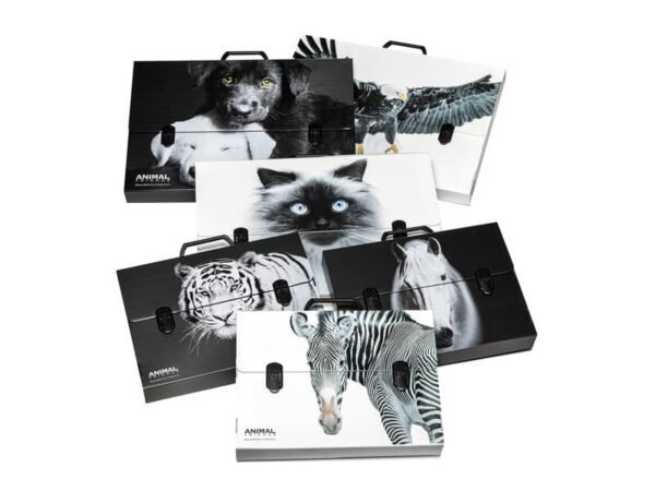 Valigetta Polionda Ri.Plast Black & White Collection formato 38x53x5 cm 6438535200BW