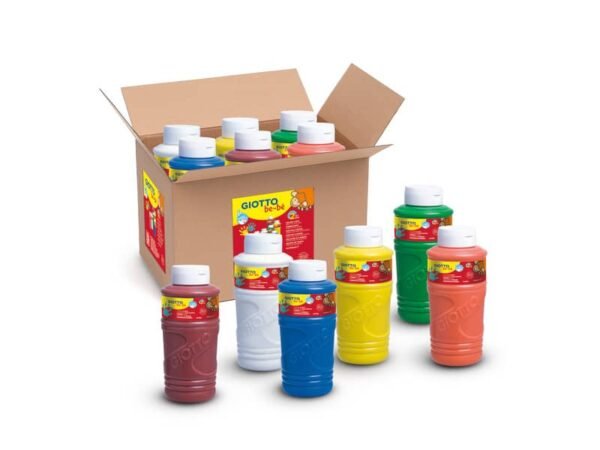 Colori a Dita in flacone Giotto BebŠ conf. da 6 barattoli 750 ml F477200
