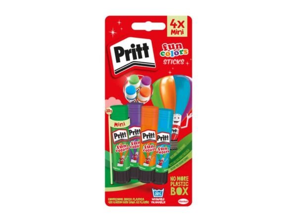 Colla stick Pritt Fun Colors 10 g in blister da 4 colori assortiti 2776968