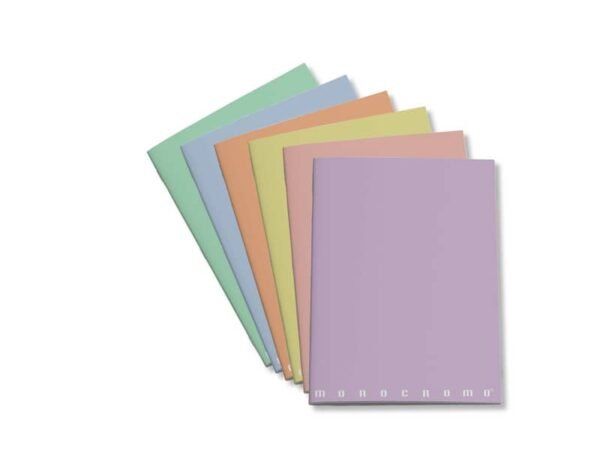 Maxi quaderno Pigna Monocromo 80 gr - fogli 20+1 colori pastel assortiti rigatura C - 02298900C