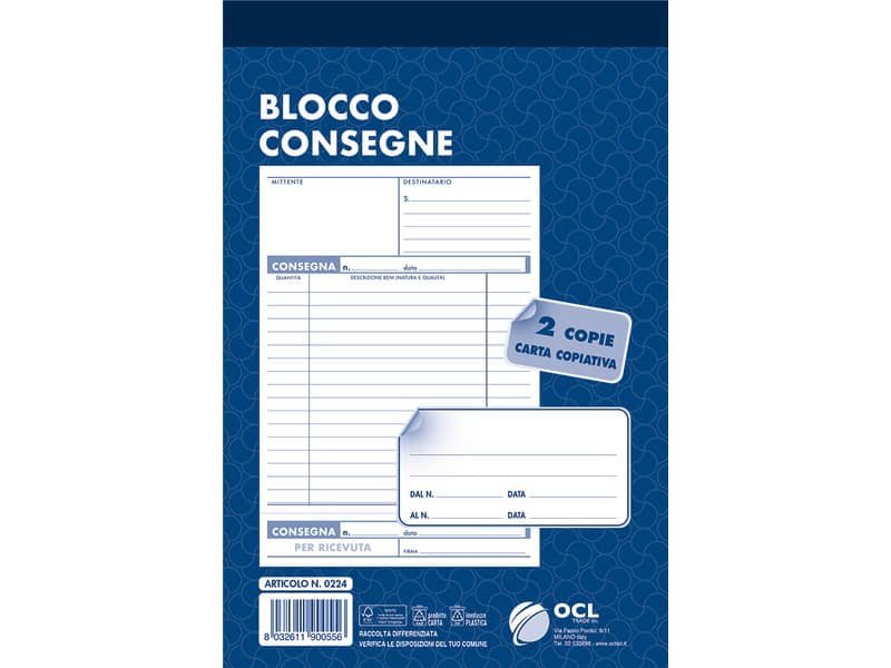 Blocco consegne O.C.L. 14,4×21,6 cm 50×2 copie 0224