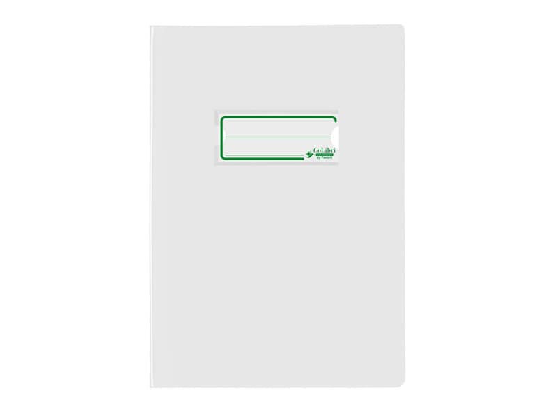 Copriquaderno A5 Favorit con portanome e salva angoli – laccato – PE180 – conf. da 24 – bianco – 400184659