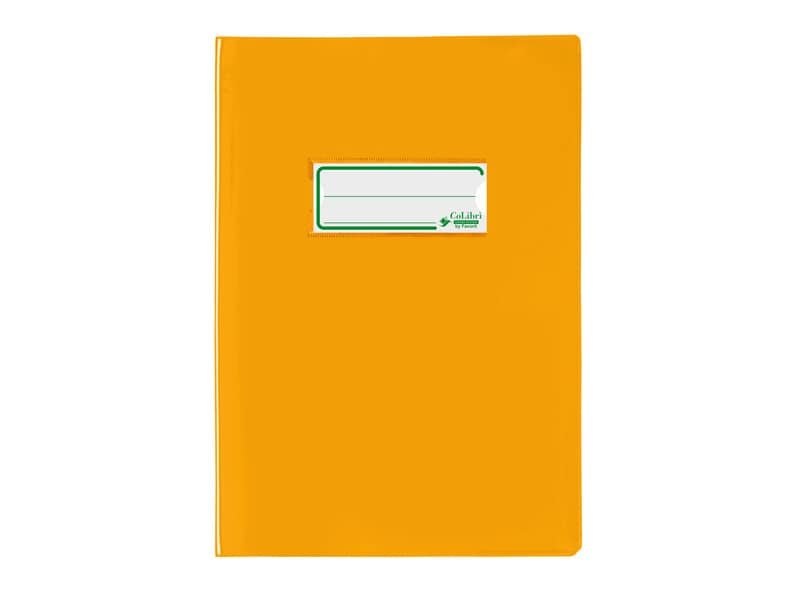Copriquaderno A5 Favorit con portanome e salva angoli – laccato – PE180 – conf. da 24 – giallo – 400184673