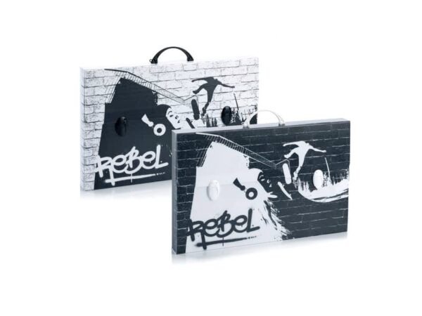 Valigetta in PP Favorit con stampa Favorit Black&White soggetti assortiti 56,5x36,5x5,5 cm - 100501076