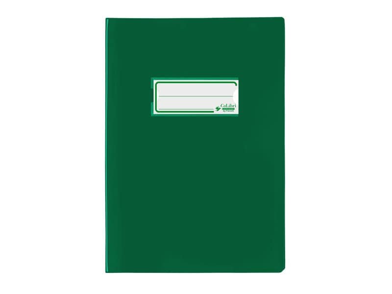 Copriquaderno A5 Favorit con portanome e salva angoli – laccato – PE180 – conf. da 24 – verde scuro – 400184680