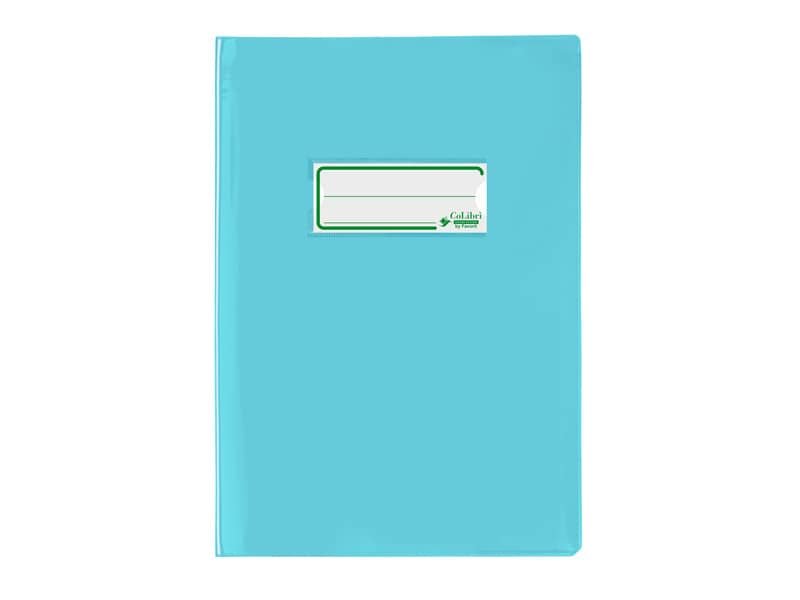 Copriquaderno A5 Favorit con portanome e salva angoli – laccato – PE180 – conf. da 24 – azzurro – 400184675