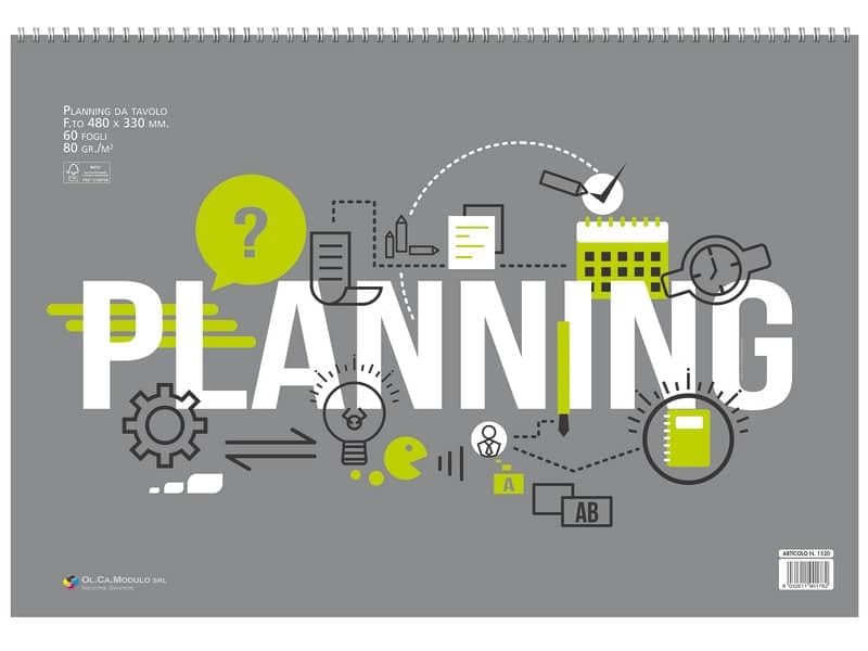Planning da tavolo settimanale non datato O.C.L. 60 fogli 80 g/m2 1520