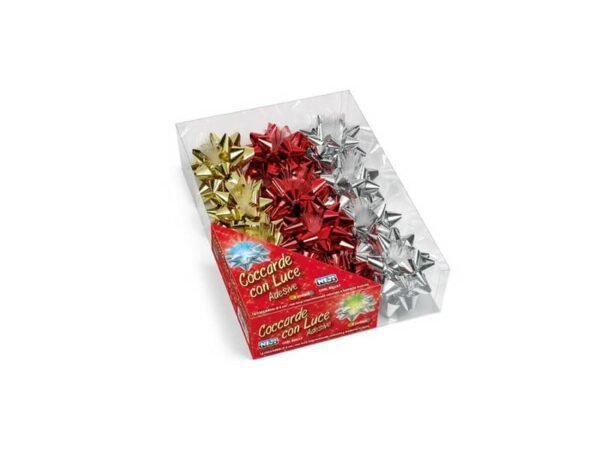Espositore 12 coccarde luminose Lebez diamentro 8 cm in colori assortiti 60227