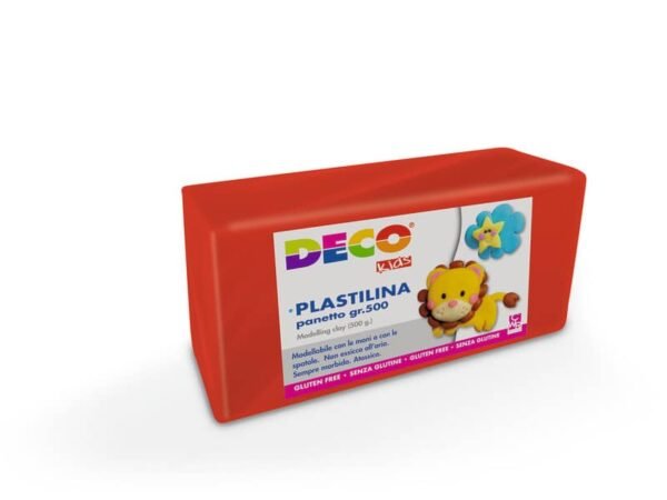 Plastilina Deco in panetto da 500 g rosso 07023