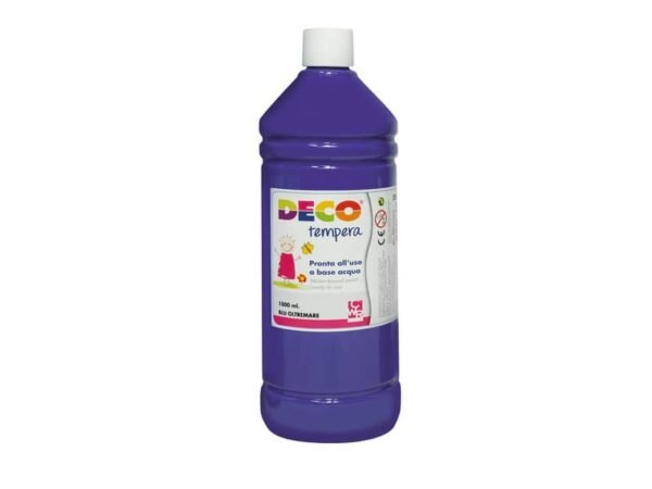 Tempera CWR Deco in flacone da 1000 ml blu oltremare 08808/10
