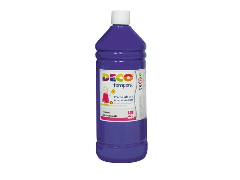 Tempera CWR Deco in flacone da 1000 ml blu oltremare 08808/10
