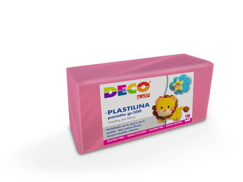Plastilina Deco in panetto da 500 g rosa  07024