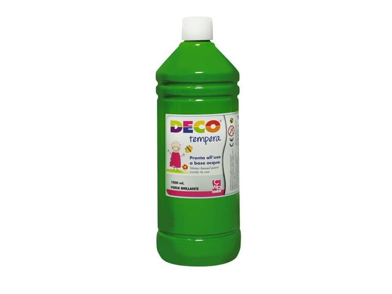 Tempera CWR Deco in flacone da 1000 ml verde brillante 08808/14