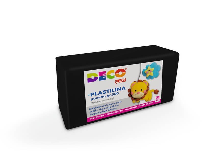 Plastilina Deco in panetto da 500 g nero  07031