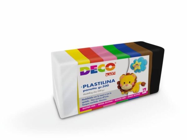 Plastilina Deco in panetto da 500 g - conf. da 10 pz - colori assortiti 07033