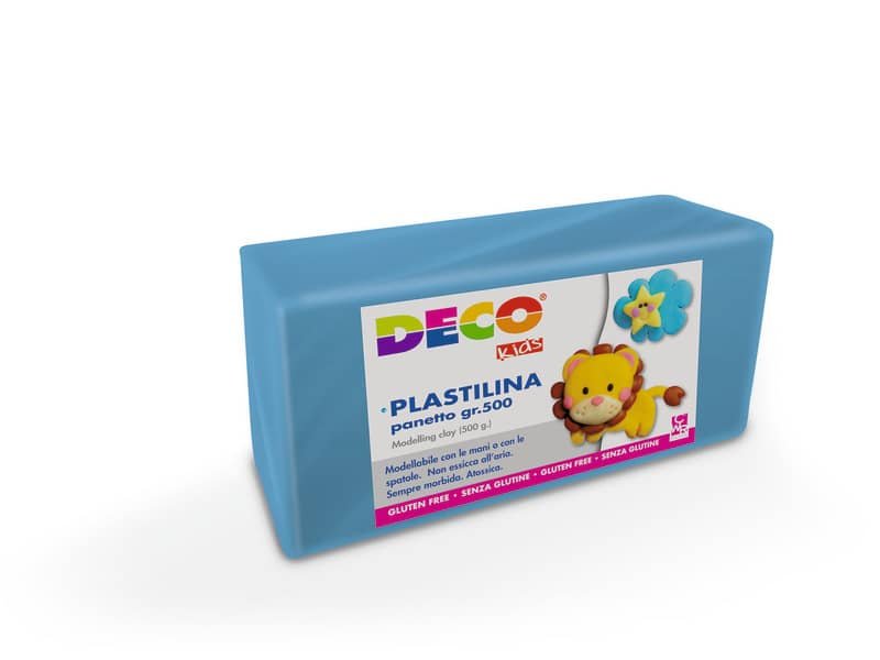 Plastilina Deco in panetto da 500 g azzurro 07027