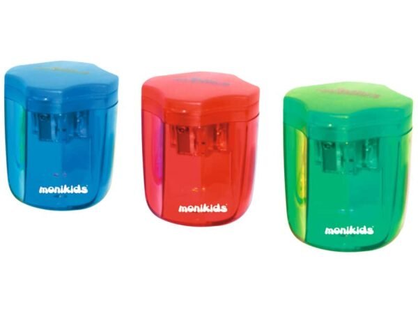 Temperamatite a 3 fori con serbatoio e tappo Nikoffice colori assortiti - 12NIK037