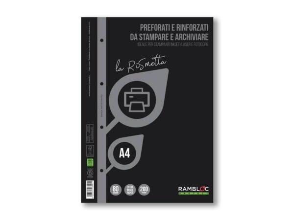 Blocco fogli ricambio Rambloc LA RISMETTA 100 ff formato A4 90506995