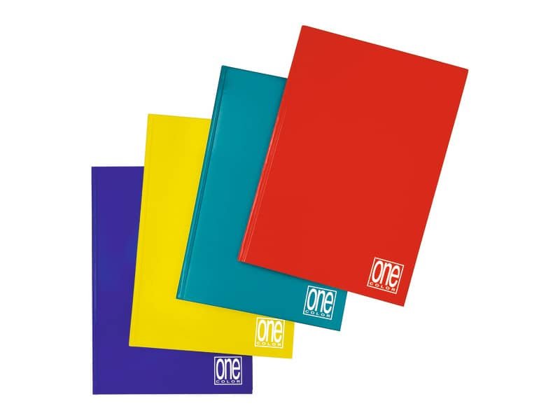 Maxi quaderno cartonato One Color  – A4 60 gr/mq – 240 facciate a righe 1R colori assortiti – 5964