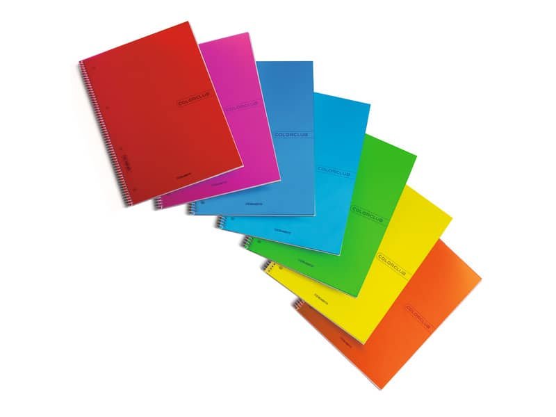 Blocchi spiralati Blasetti Colorclub formato A5  carta 70 g conf. 6 pezzi assortiti rigatura 1R – 6522
