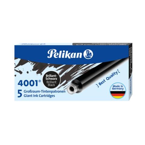 Cartucce a inchiostro lunghe Pelikan GTP5 – astuccio 5 pezzi – nero – 310615