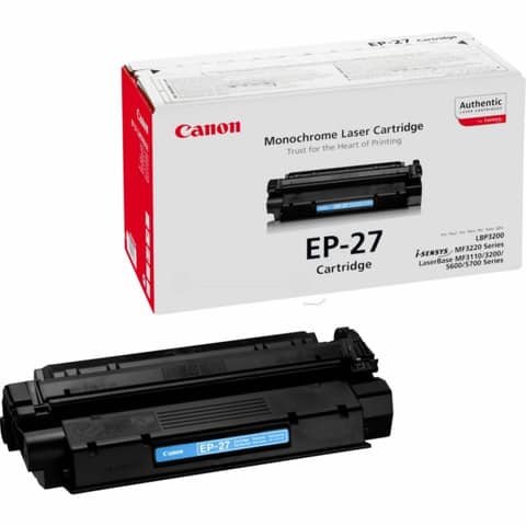 Toner Originale Nero per Canon EP-27 – 2500 pagine al 5%